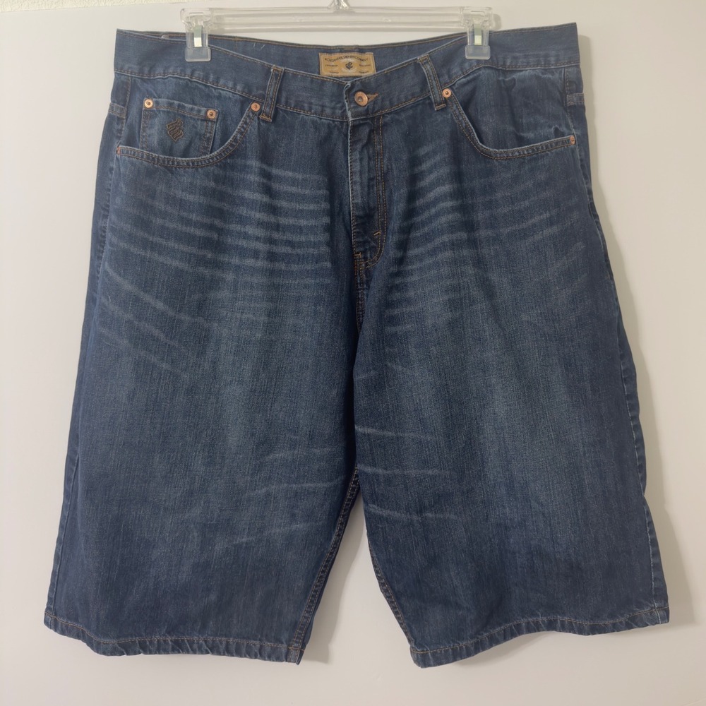 Rocawear Denim Shorts Mens 42 Blue Baggy Streetwear Y2K Grunge